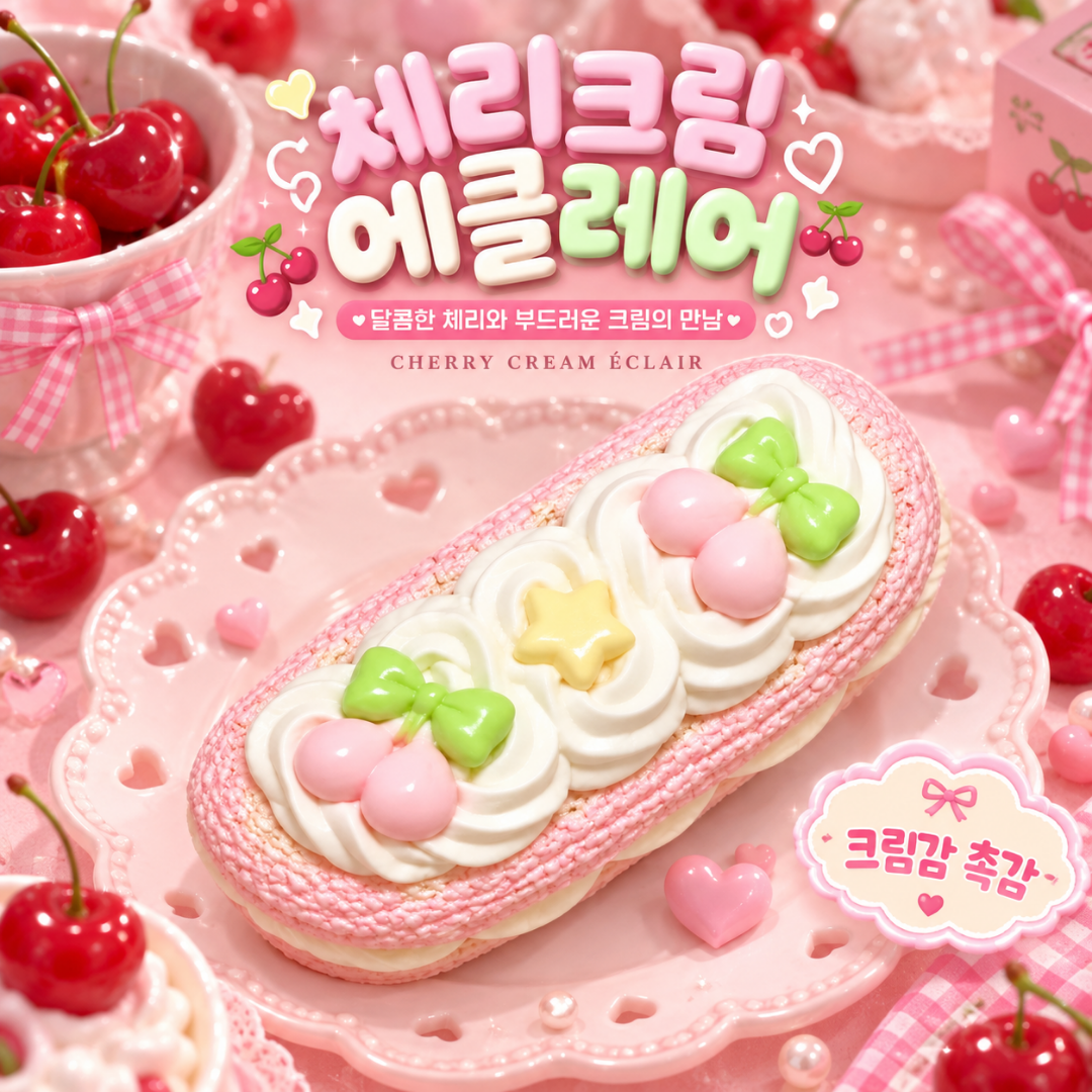 [럭글루크] 체리크림 에클레어